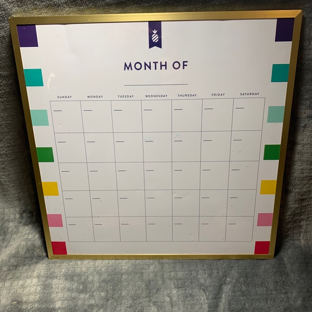 14 x 14 dry erase calendar board. Smoke free
